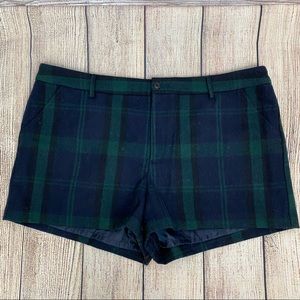 GAP Tartan Plaid/Blackwatch Wool Shorts Size 16